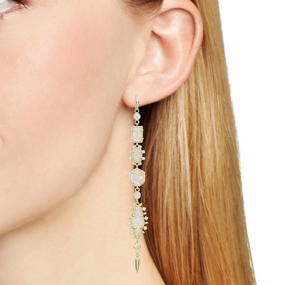 LAST ONE ! Nwt kendra scott gold leandra earrings - Picture 4 of 4